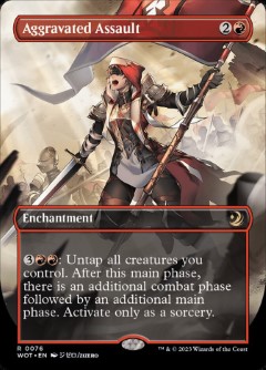 Aggravated Assault Wilds of Eldraine- Enchanting Tales Anime Bordless